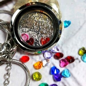 Necklace tree of life with birthstone gems‎